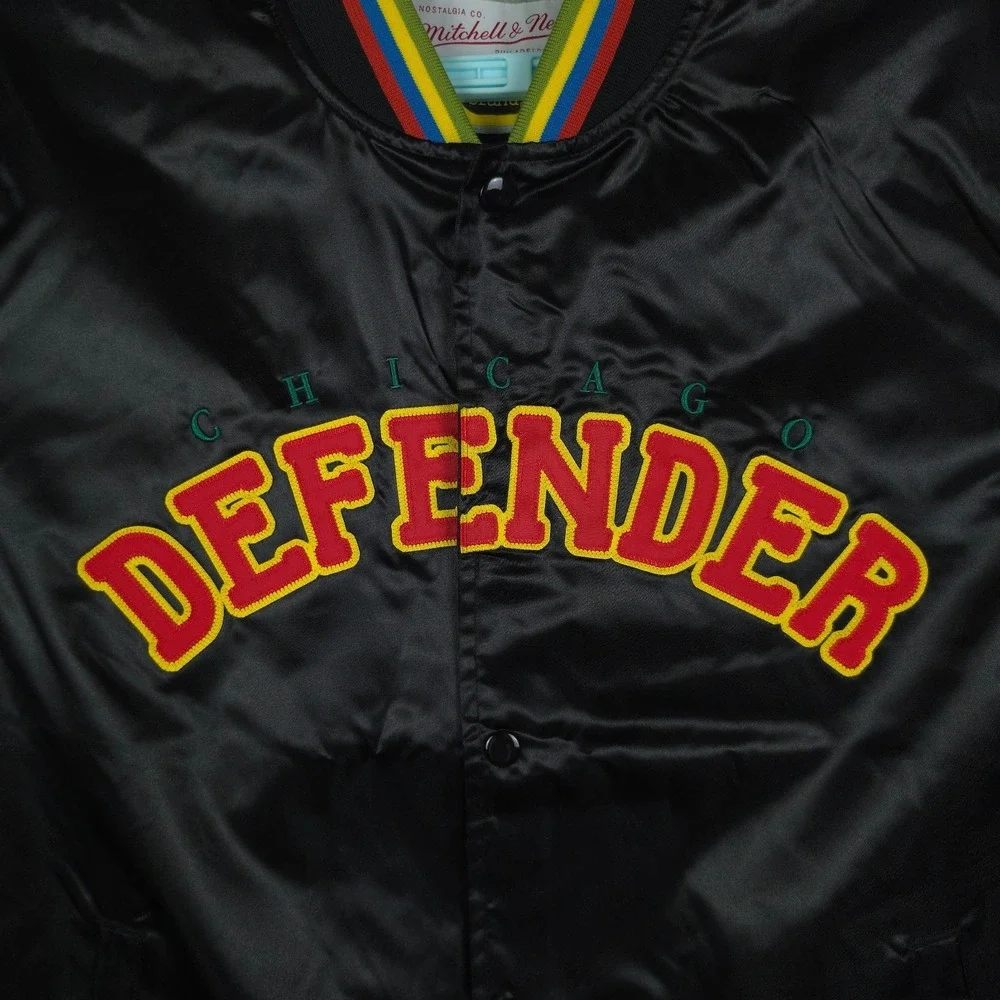 Hebru Brantley Mitchell & Ness Medium Varsity Jacket Cut‎ & Sew Art Black NWT